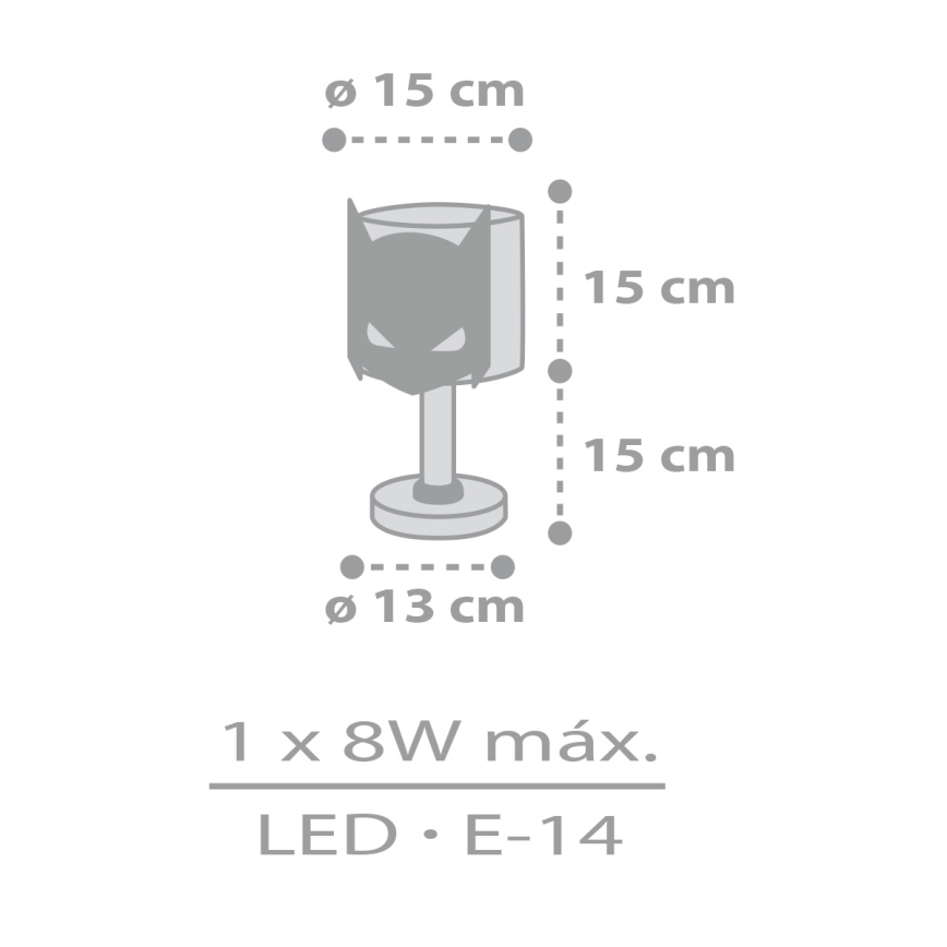 Dalber 61801 - Lasten lamppu DARK HERO 1xE14/8W/230V