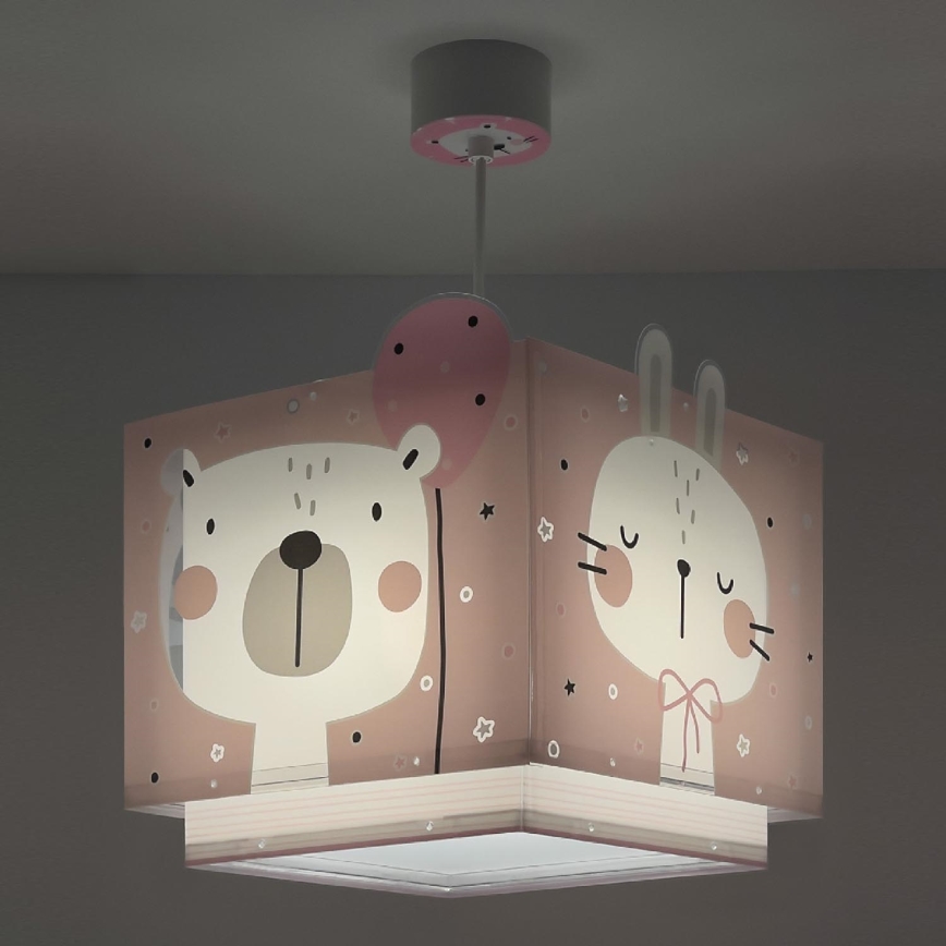 Dalber 63112S - Lasten kattokruunu JUNGLE 1xE27/15W/230V pinkki