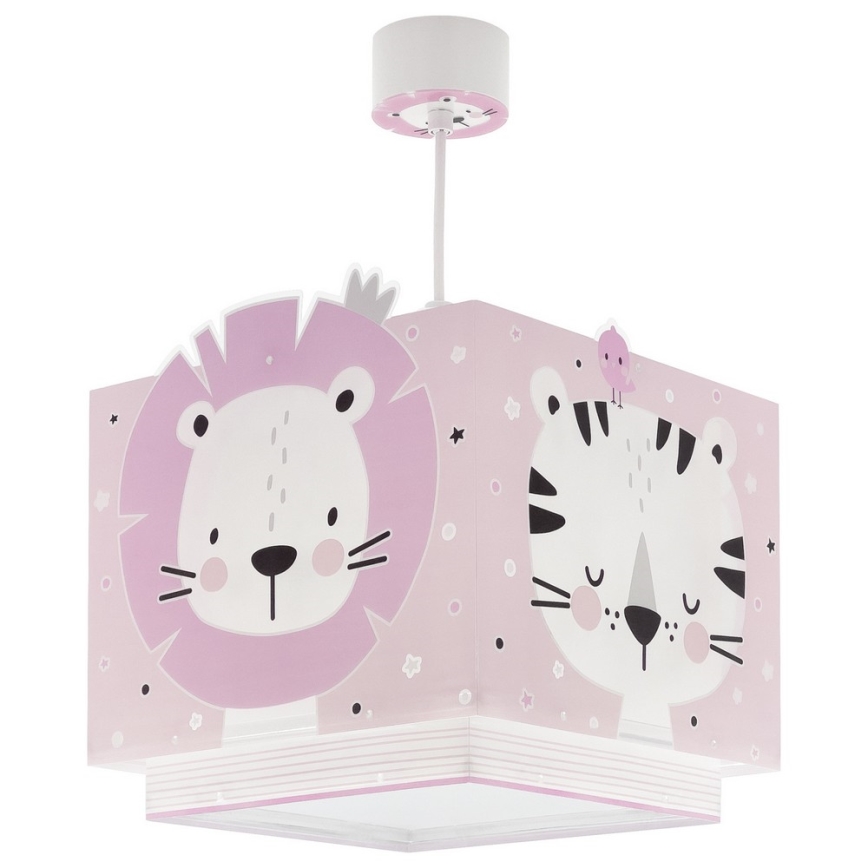 Dalber 63112S - Lasten kattokruunu JUNGLE 1xE27/15W/230V pinkki