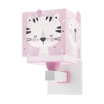 Dalber 63119S - Lasten seinävalo JUNGLE 1xE27/15W/230V pinkki