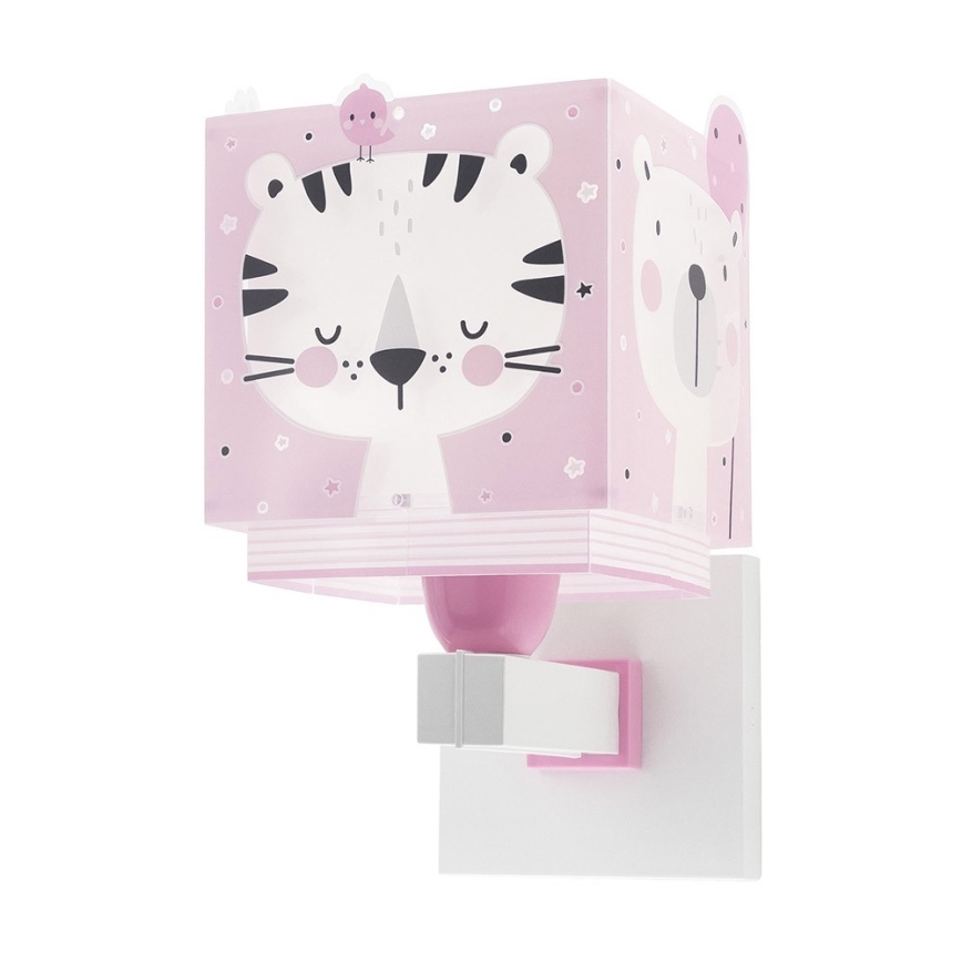 Dalber 63119S - Lasten seinävalo JUNGLE 1xE27/15W/230V pinkki