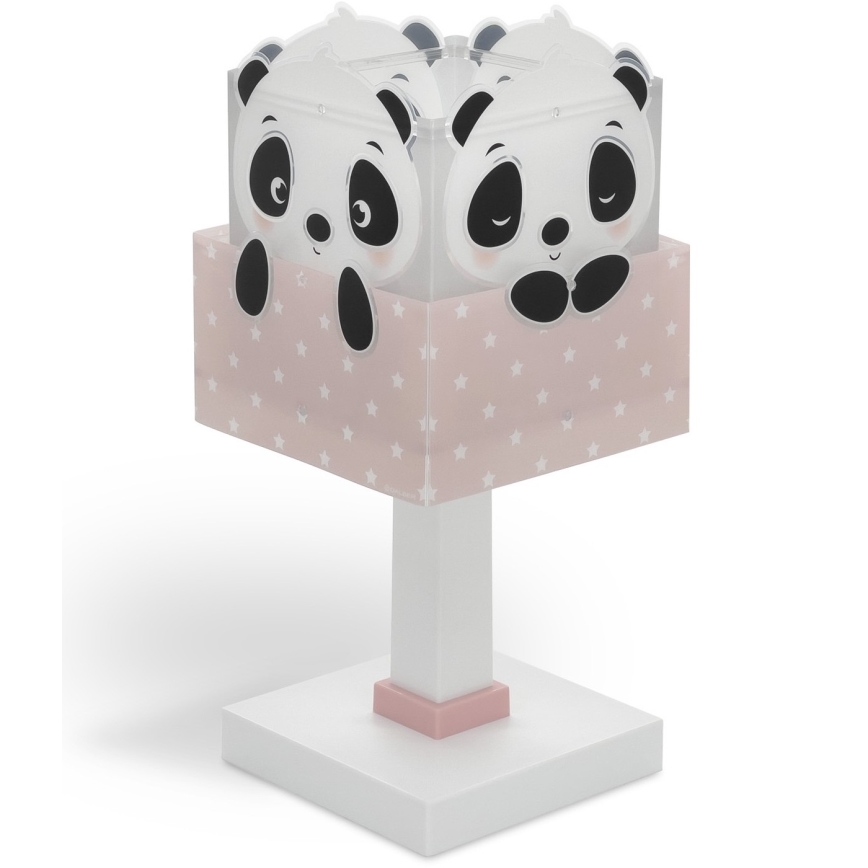 Dalber 63161S - Lasten lamppu PANDA 1xE14/40W/230V vaaleanpunainen