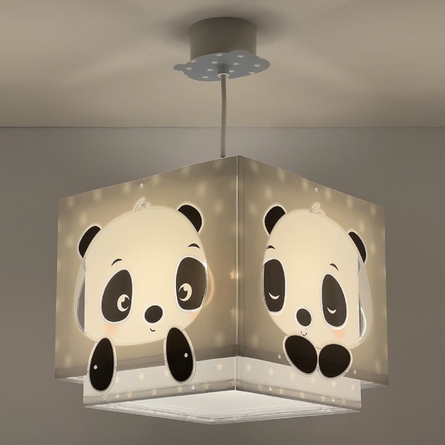 Dalber 63162T - Lasten kattokruunu PANDA 1xE27/60W/230V sininen