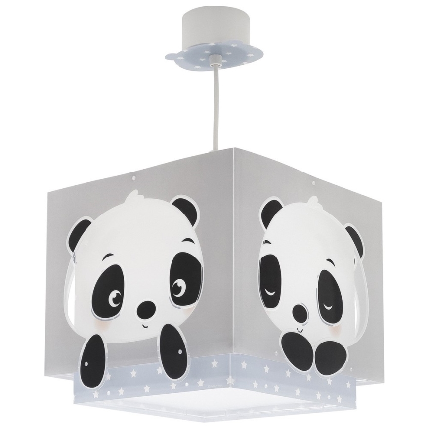 Dalber 63162T - Lasten kattokruunu PANDA 1xE27/60W/230V sininen