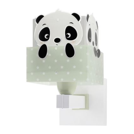 Dalber 63169H - Lasten seinävalo PANDA 1xE27/60W/230V vihreä