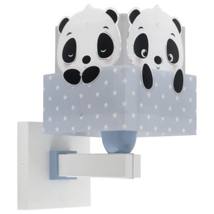 Dalber 63169T - Lasten seinävalo PANDA 1xE27/60W/230V sininen