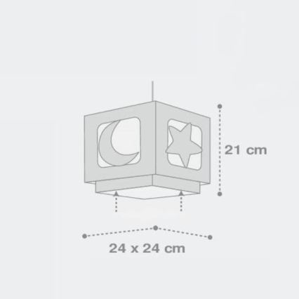 Dalber 63232E - Lasten kattokruunu MOON LIGHT 1xE27/60W/230V