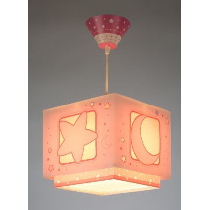 Dalber 63232S - Lasten riipuskattokruunu narulla MOON LIGHT 1xE27/60W/230V