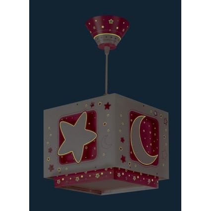 Dalber 63232S - Lasten riipuskattokruunu narulla MOON LIGHT 1xE27/60W/230V