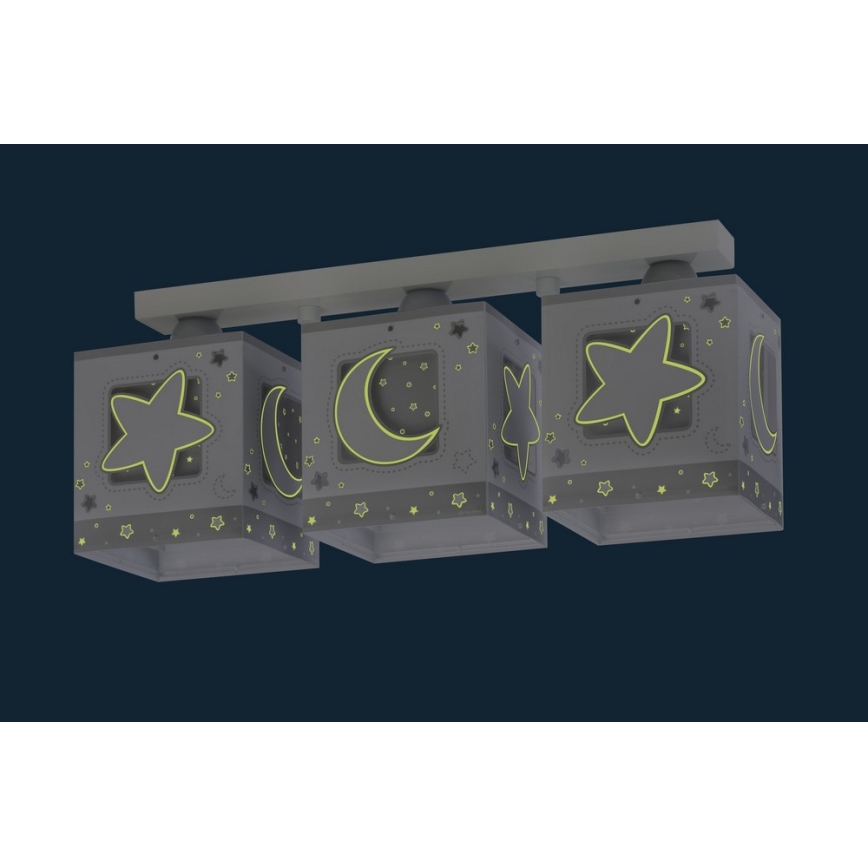 Dalber 63233NE - Lasten kattovalaisin MOONLIGHT 3xE27/60W/230V