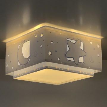 Dalber 63236T - Lasten kattovalaisin MOONLIGHT 2xE27/60W/230V sininen