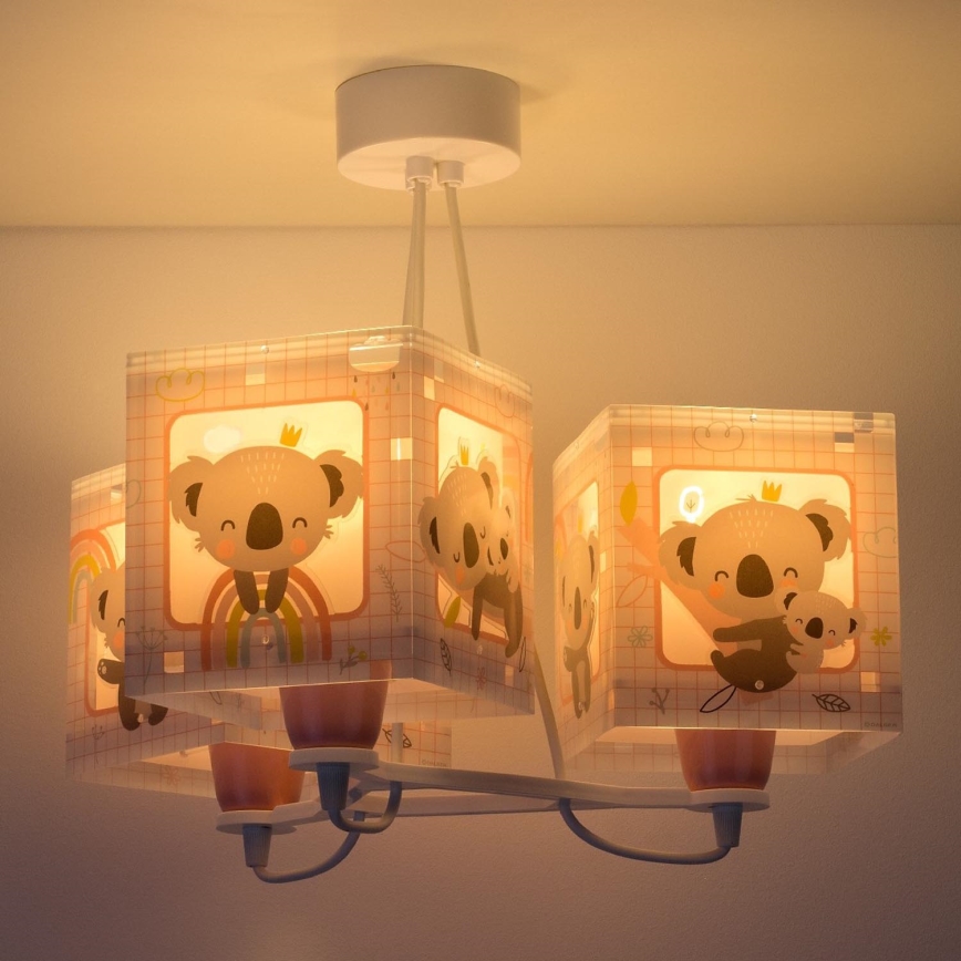 Dalber 63267S - Lasten kattokruunu KOALA 3xE27/60W/230V