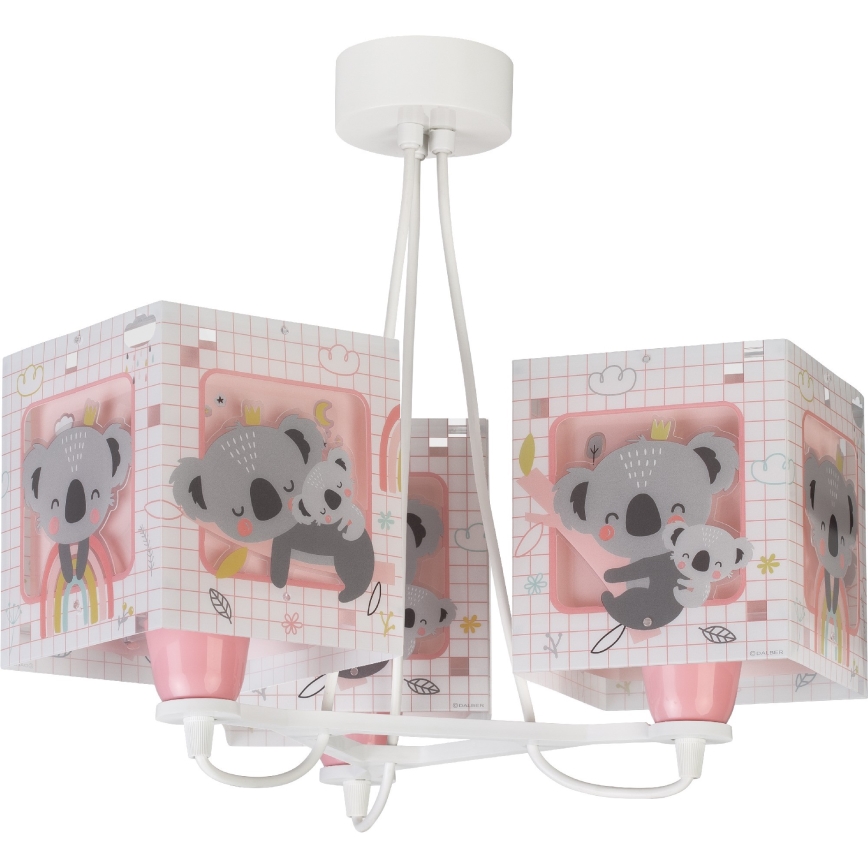 Dalber 63267S - Lasten kattokruunu KOALA 3xE27/60W/230V