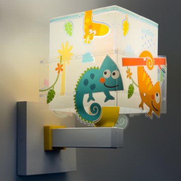Dalber 63319 - Lasten seinävalaisin HAPPY JUNGLE 1xE27/15W/230V