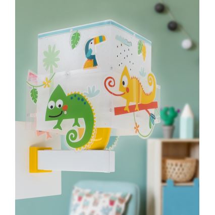 Dalber 63319 - Lasten seinävalaisin HAPPY JUNGLE 1xE27/15W/230V