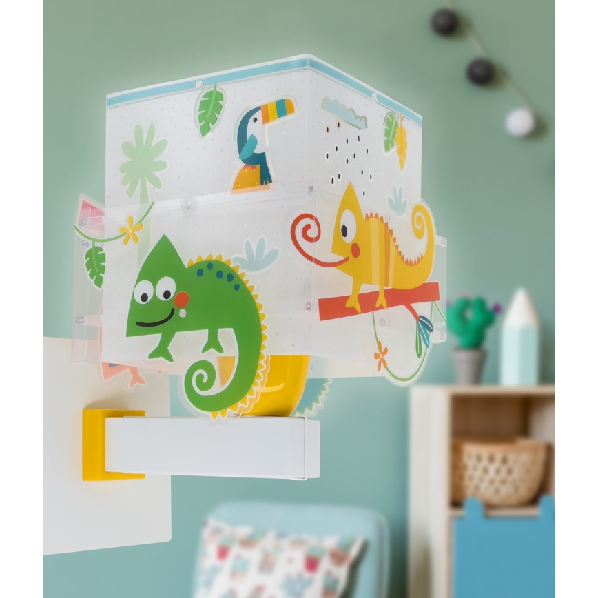 Dalber 63319 - Lasten seinävalaisin HAPPY JUNGLE 1xE27/15W/230V