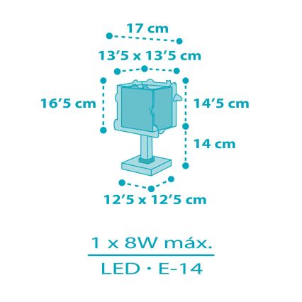 Dalber 63351 - Lasten lamppu ROCKET 1xE14/8W/230V