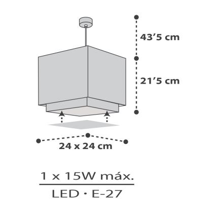 Dalber 63372 - Lasten kattokruunu LITTLE PIXEL 1xE27/15W/230V