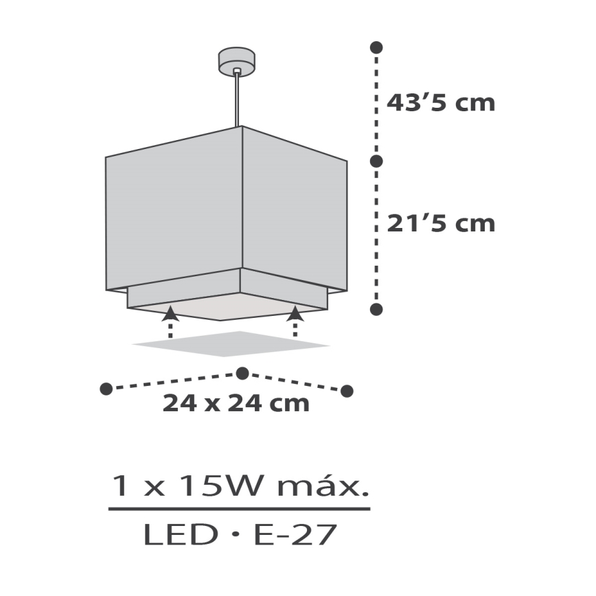 Dalber 63372 - Lasten kattokruunu LITTLE PIXEL 1xE27/15W/230V