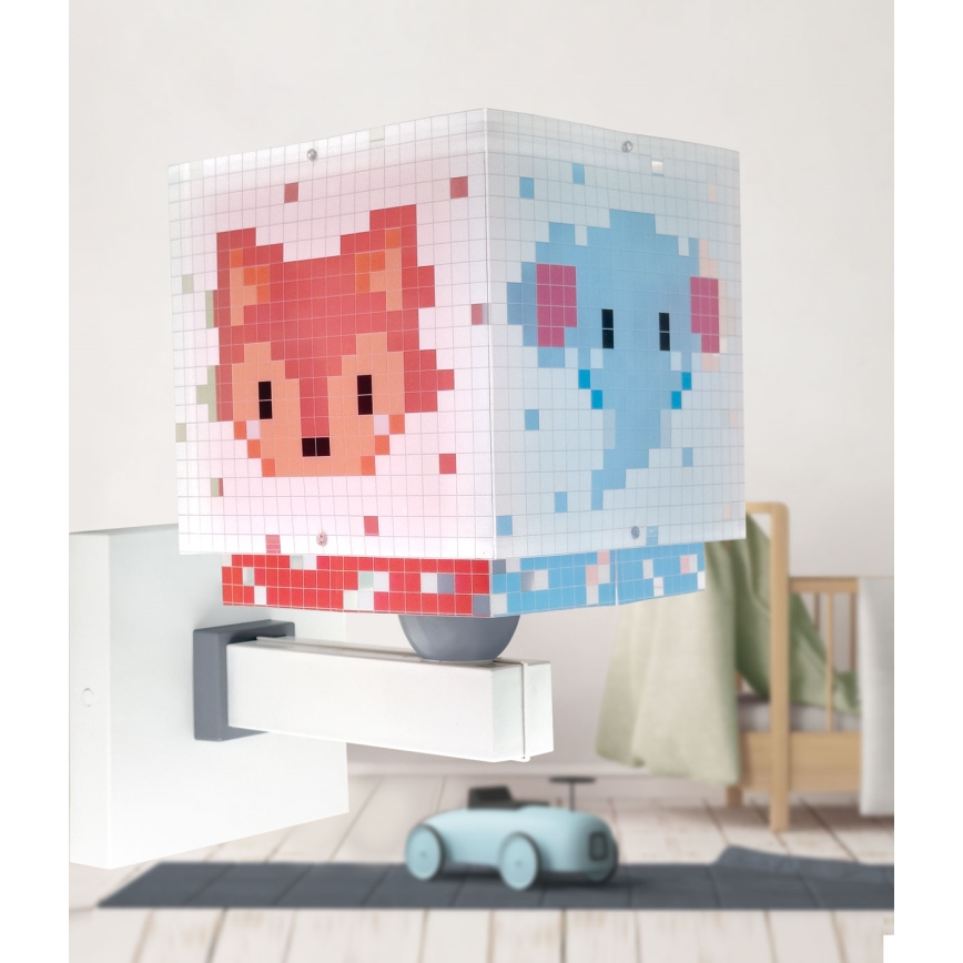 Dalber 63379 - Lasten seinävalaisin LITTLE PIXEL 1xE27/15W/230V