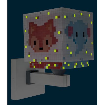 Dalber 63379 - Lasten seinävalaisin LITTLE PIXEL 1xE27/15W/230V