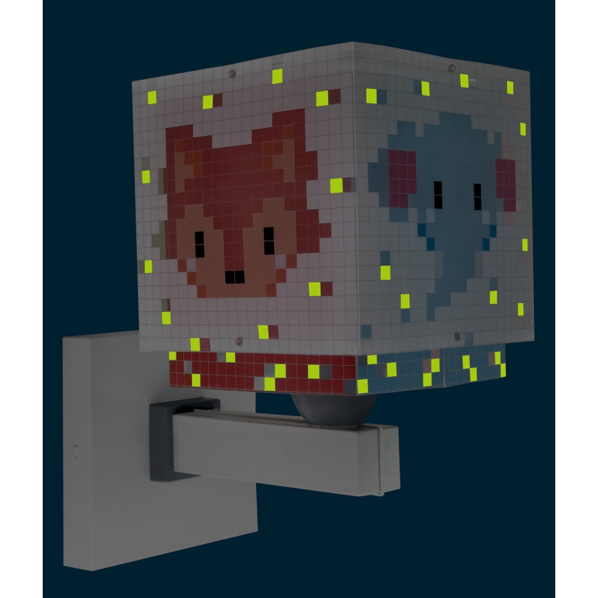 Dalber 63379 - Lasten seinävalaisin LITTLE PIXEL 1xE27/15W/230V