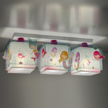 Dalber 63443 - Lasten kattovalaisin MERMAIDS 3xE27/60W/230V