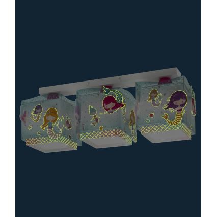 Dalber 63443 - Lasten kattovalaisin MERMAIDS 3xE27/60W/230V