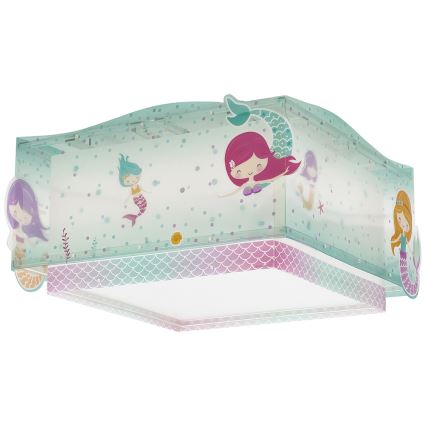 Dalber 63446 - Lasten kattovalaisin MERMAIDS 2xE27/60W/230V