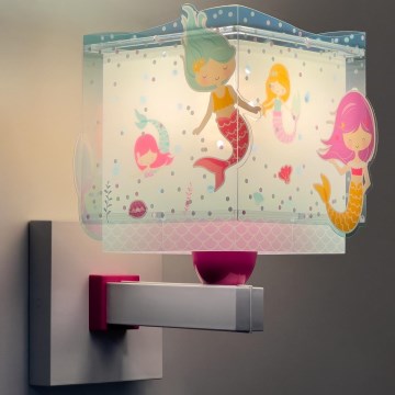 Dalber 63449 - Lasten seinävalaisin MERMAIDS 1xE27/60W/230V