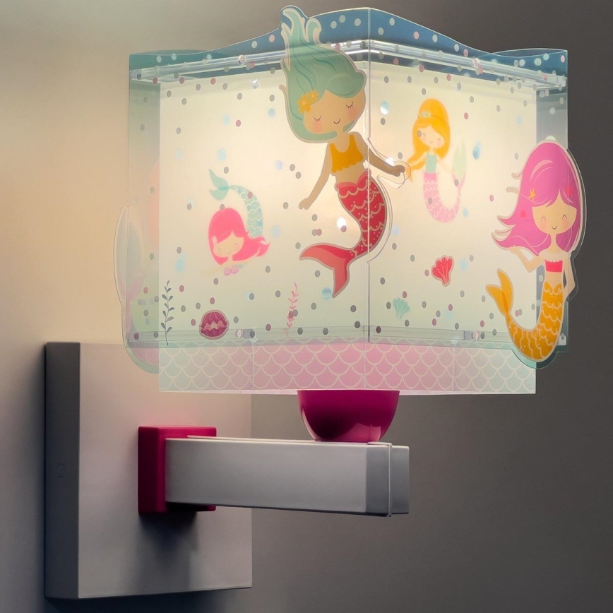 Dalber 63449 - Lasten seinävalaisin MERMAIDS 1xE27/60W/230V