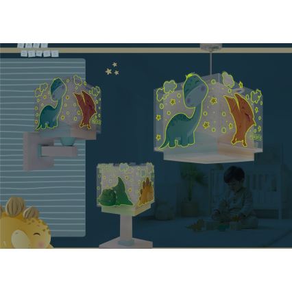 Dalber 63452 - Lasten kattovalaisin BABY DINOS 1xE27/15W/230V monivärinen