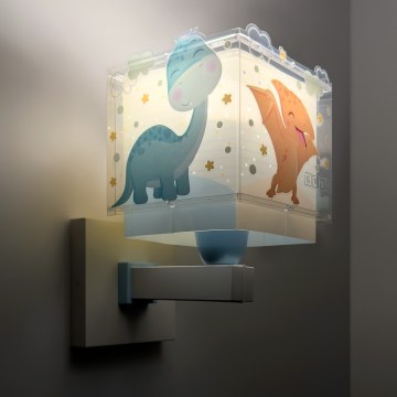 Dalber 63459 - Värikäs lasten seinävalaisin BABY DINOS 1xE27/15W/230V
