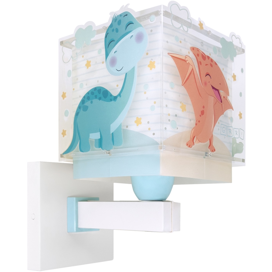 Dalber 63459 - Värikäs lasten seinävalaisin BABY DINOS 1xE27/15W/230V