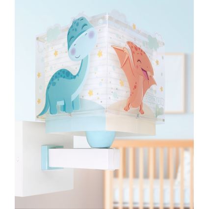Dalber 63459 - Värikäs lasten seinävalaisin BABY DINOS 1xE27/15W/230V