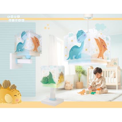 Dalber 63459 - Värikäs lasten seinävalaisin BABY DINOS 1xE27/15W/230V