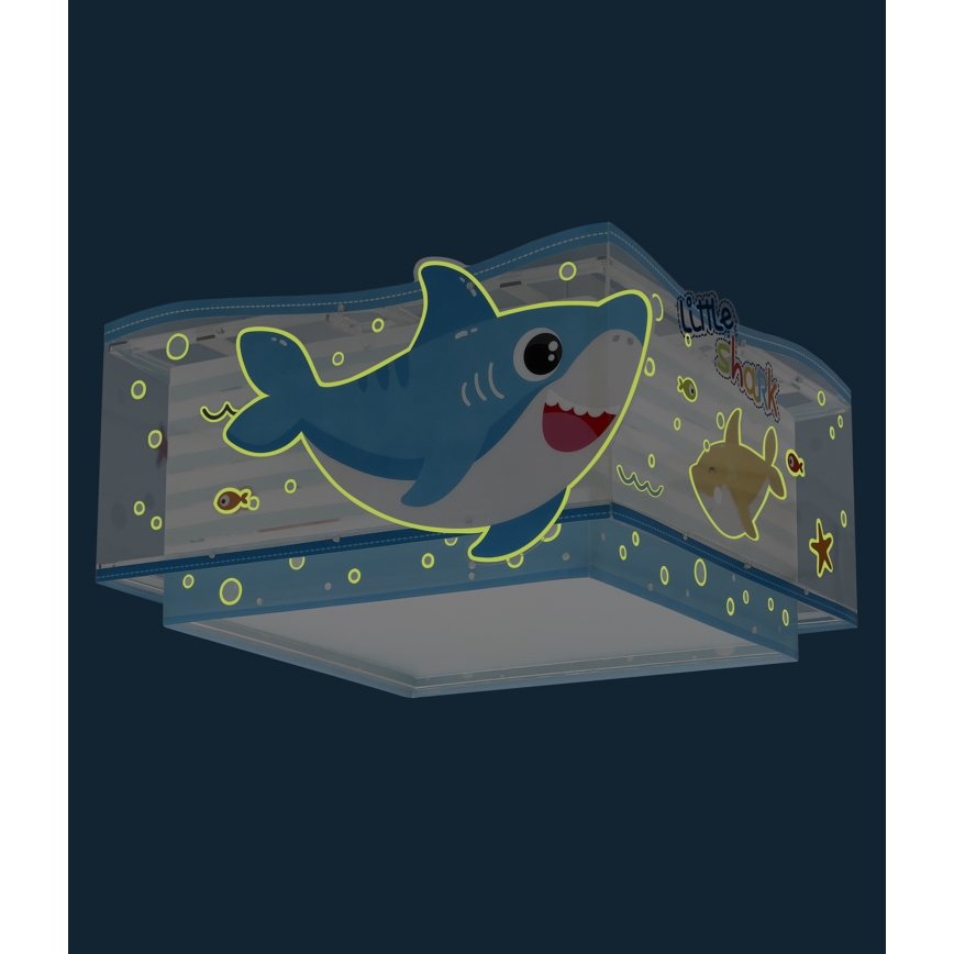 Dalber 63476 - Lasten kattovalaisin BABY SHARK 2xE27/60W/230V
