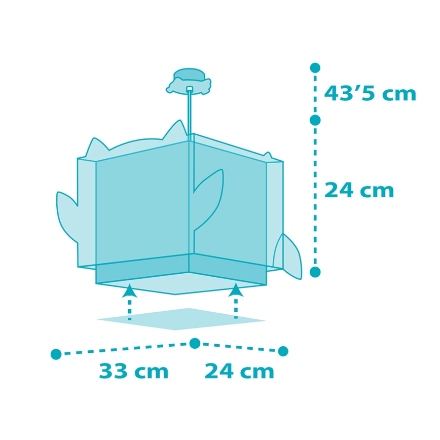 Dalber 64392 - Lasten kattokruunu LITTLE OWL 1xE27/60W/230V