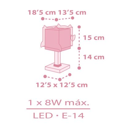 Dalber 64481 -  Lasten lamppu LITTLE FRIENDS 1xE14/8W/230V