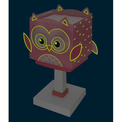 Dalber 64481N - LED lasten pöytävalaisin LITTLE OWL 1xG4/4W/230V vaaleanpunainen