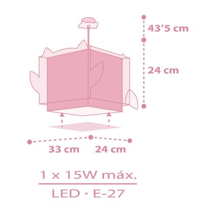 Dalber 64482 - Lasten kattokruunu LITTLE FRIENDS 1xE27/15W/230V