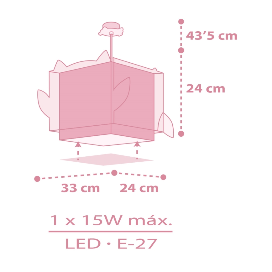 Dalber 64482 - Lasten kattokruunu LITTLE FRIENDS 1xE27/15W/230V