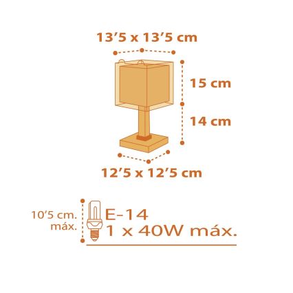 Dalber 64561 - Lasten lamppu LITTLE TIGER 1xE14/40W/230V