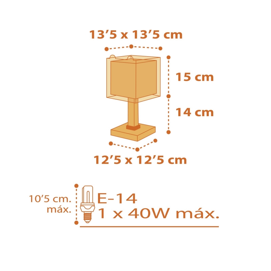 Dalber 64561 - Lasten lamppu LITTLE TIGER 1xE14/40W/230V
