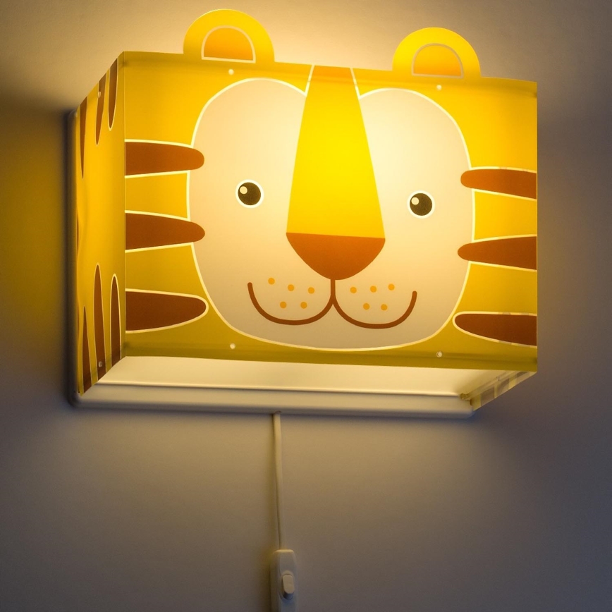 Dalber 64568 - Lasten seinävalaisin LITTLE TIGER 1xE27/60W/230V