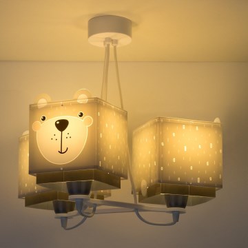Dalber 64577 - Lasten kattokruunu LITTLE TEDDY 3xE27/60W/230V
