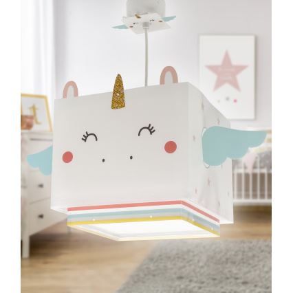 Dalber 64592 - Lasten kattokruunu LITTLE UNICORN 1xE27/15W/230V
