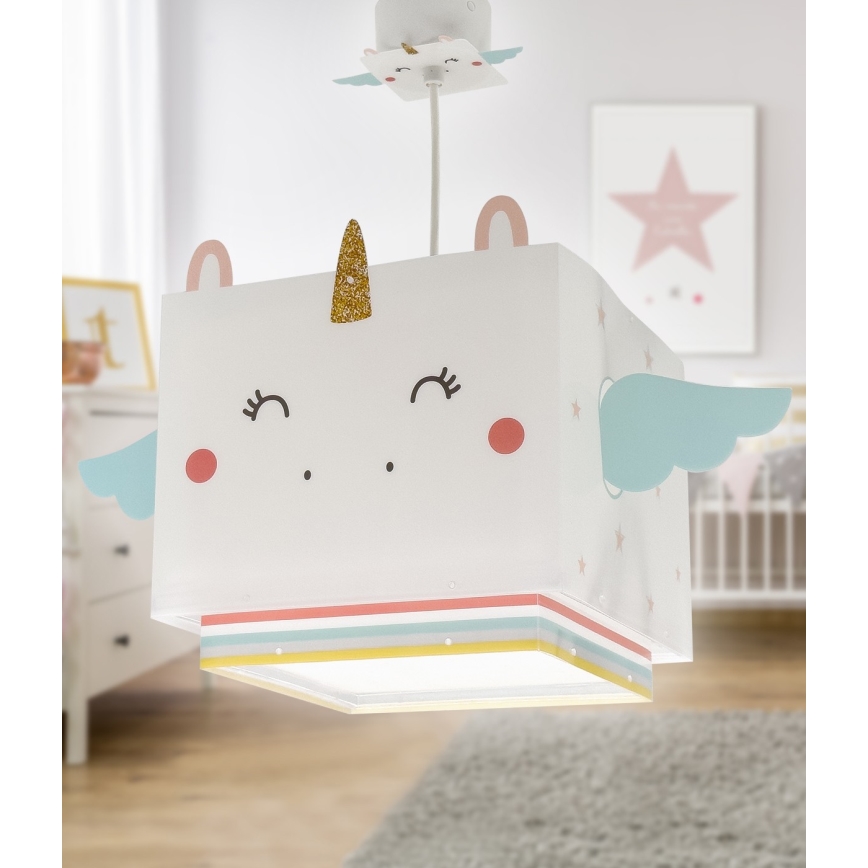 Dalber 64592 - Lasten kattokruunu LITTLE UNICORN 1xE27/15W/230V