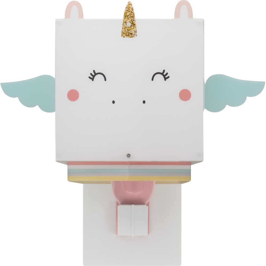 Dalber 64599 - Lasten seinävalaisin LITTLE UNICORN 1xE27/15W/230V