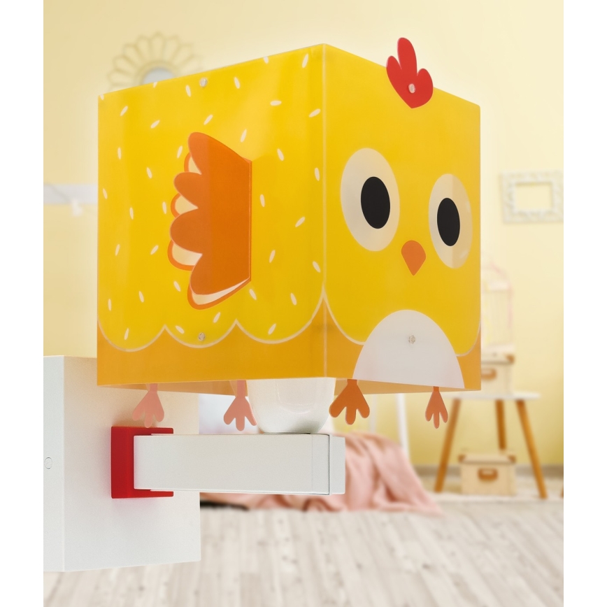 Dalber 64649 - Lasten seinävalaisin LITTLE CHICKEN 1xE27/15W/230V